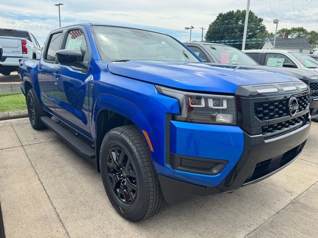 2026 Nissan Frontier SV in Bluestone Pearl — front three-quarter view