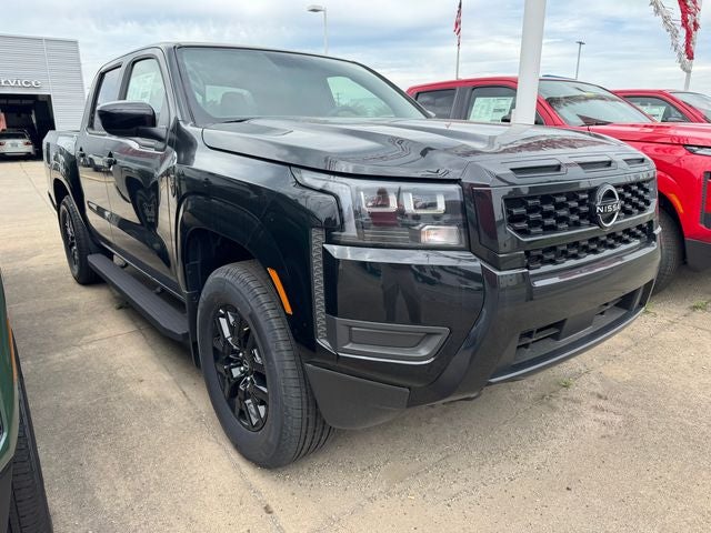 2026 Nissan Frontier SV in Super Black — front three-quarter view