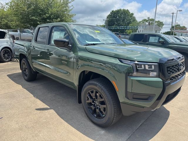 2026 Nissan Frontier SV in Tactical Green Metallic — front three-quarter view