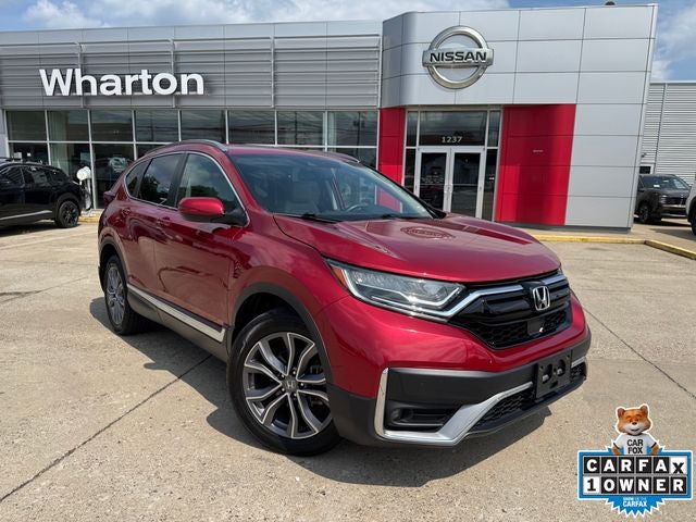 2020 Honda CR-V Touring in Red — front three-quarter view