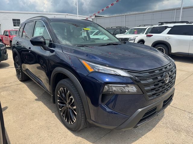2026 Nissan Rogue Dark Armor in Deep Ocean Blue Pearl — front three-quarter view